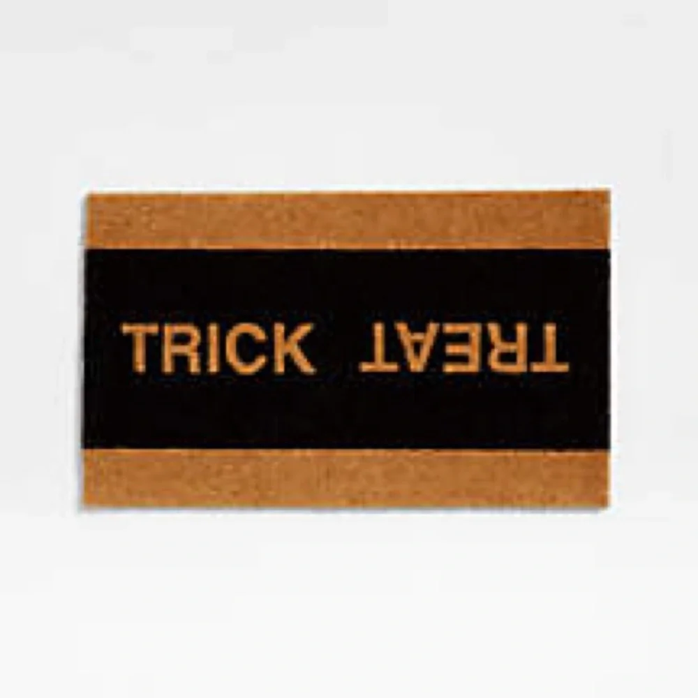 New Halloween trick or treat door mat